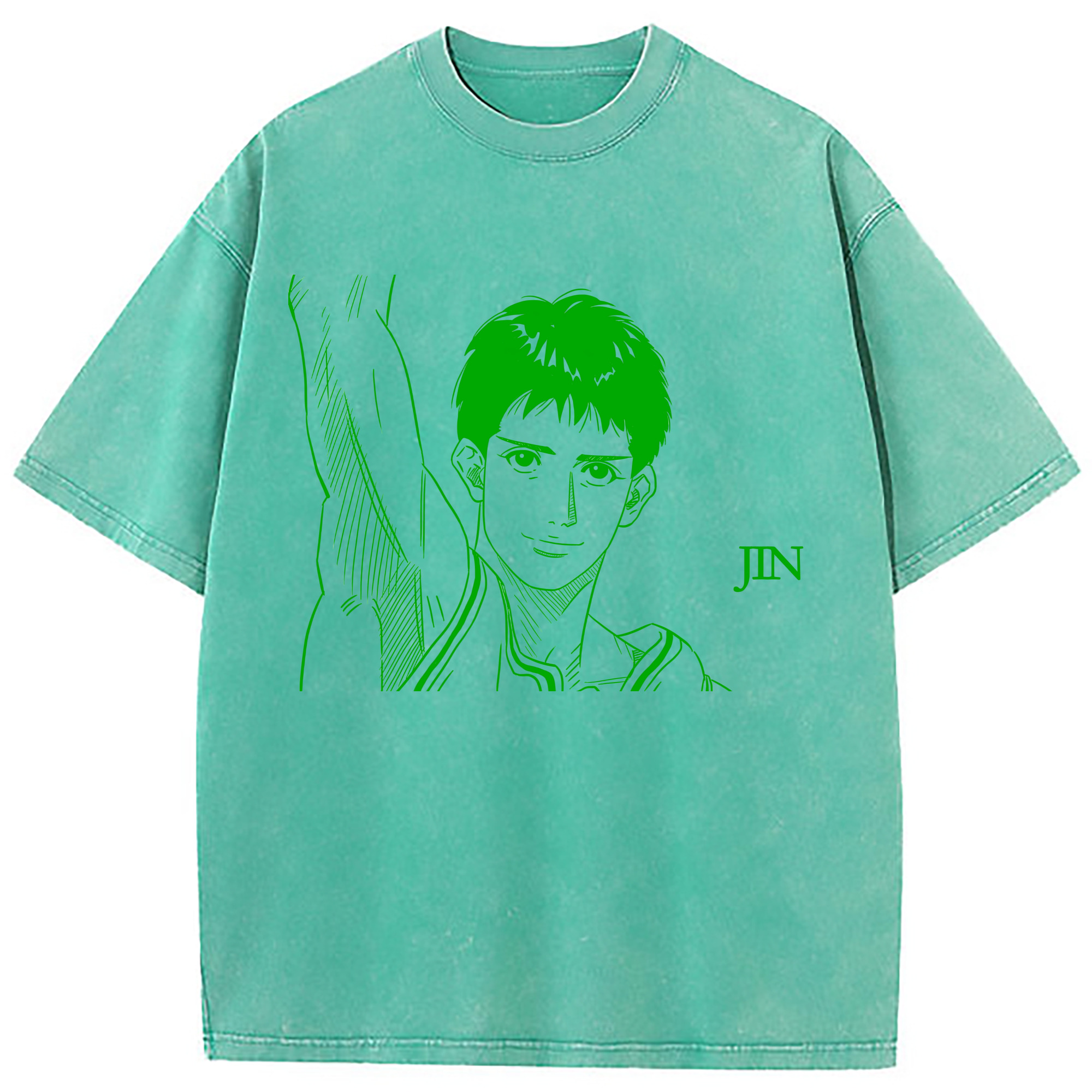（画像用） SLAM DUNK／スラムダンク 綿100% ヴィンテージ風 半袖Tシャツ（フロントプリント）